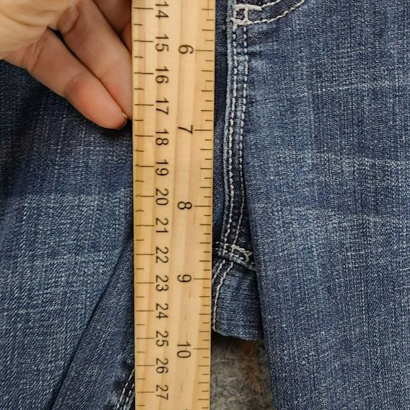 Wrangler Jeans Womens 8 Dark Wash Stretch Mid Rise Shaping Bootcut - Picture 7 of 14